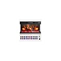 ROVSUN 36 Inch 3-Sided Glass Electric Fireplace Insert, Electric Fireplace Heater with Remote Control, Wall Mounted and Recessed Fireplace with 8H Timer, 20 Flame Color for Indoor Use, Office, Bedroom