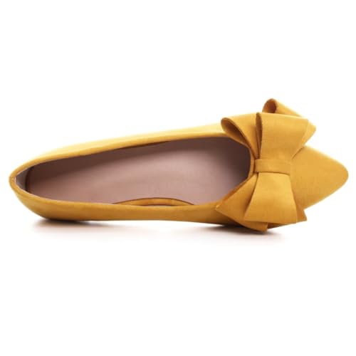 Image of TN TANGNEST Women Fashion Bowknot Flats Comfort Pointed Toe Dress Shoes