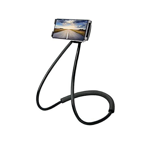 Chapter Seven Soporte Universal para teléfono móvil, para Colgar en el Cuello, Soporte Flexible Perezoso para múltiples Funciones (Negro),