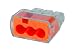IDEAL 30-1033 Push-In Connector, 3-Port, 12-20 AWG, Orange, Box of 100 by Ideal Industries
