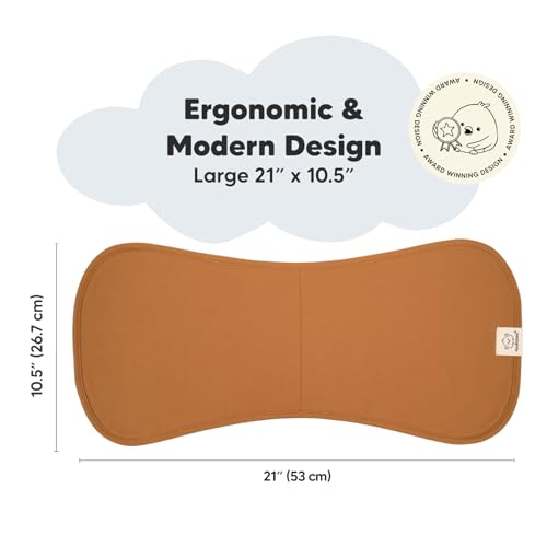 Image of Organic Burp Cloths Baby Boy & Girl - 5-Pack Super Absorbent Cotton Burping Cloths for Babies, Soft & Plush Newborn Spit Up Rags, Infant Towels for Milk Spit Up, Unisex, Large 21 inch x 10 inch (Terracotta)