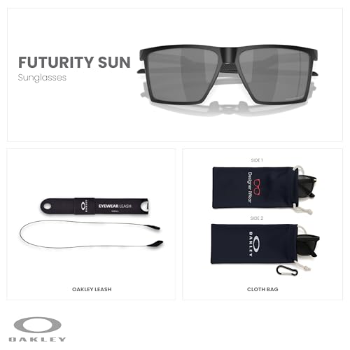 Oakley Futurity Sun OO9482 Square Sunglasses for Men for Women+ Bundle Accessory Leash Kit, Microfiber Pouch2