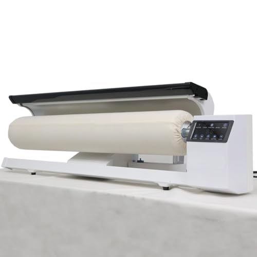 Commercial Roller Ironing Machine with Foot Pedal Control and Continuous Steam, Rotary Steam Press for Efficient Fabric Ironing
