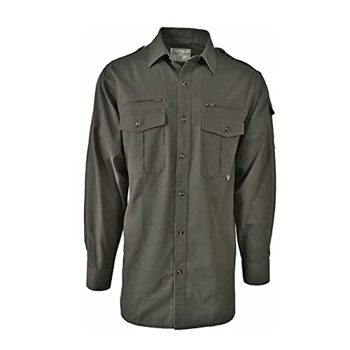 Foxfire Thunder River Gear Mens Long Sleeve Cotton Travel Safari Shirt Size Xs British Khaki #TOP8