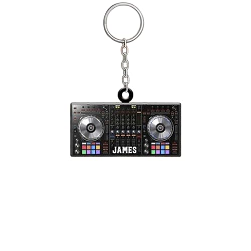 Custom DJ Keychain for Disc Jockey – Personalized Flat Acrylic
