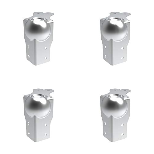 Image of Penn Elcom Large Brace with Ball Corner (Set of 4) Bottom /Female | Zinc Finish | Flight /DJ /Audio /Sound Box (8.45 * 3.45 * 8.45 cm) Round Angle Edge | Case Protection with 6 Holes | Easy to Fit
