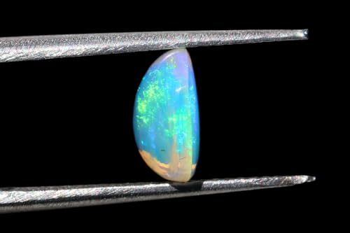 Opale éthiopienne de feu naturelle cabochon rond 9.5 mm pour création de bijoux de collection - 2