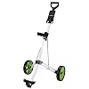 Caddymatic-Golf-Lite-TRAC-Carrito-DE-Golf-Plegable-DE-2-Ruedas-BlancoVerde