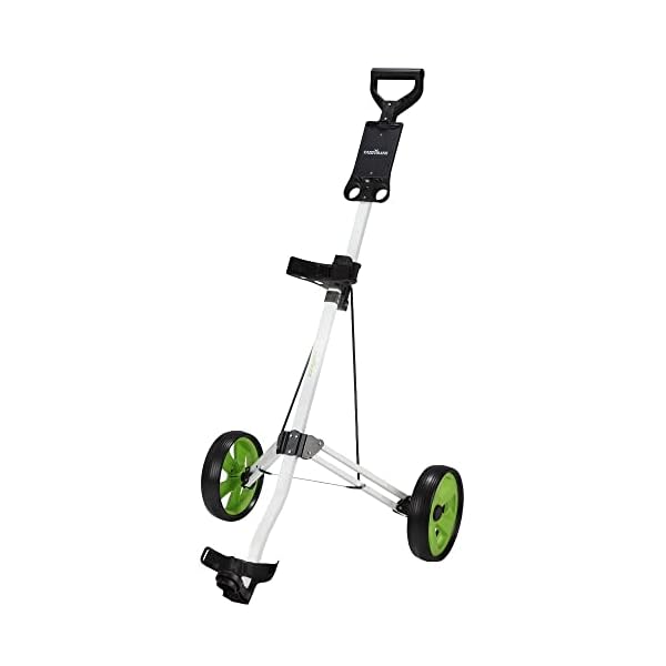 Caddymatic-Golf-Lite-TRAC-Carrito-DE-Golf-Plegable-DE-2-Ruedas-BlancoVerde