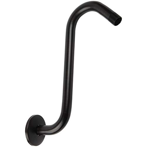High Rise Shower Arm With Flange,"S" Shaped Shower Head Extension Arm, 10 Inch Oil Rubbed Bronze Shower Arm Extension #TOP4