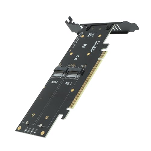 SMASOLO Port Ssd to Pci Express Adapter Card Supports Multi-Drive Setup for High-Speed Data Transfer Compatible Bifurcation Motherboards Easy Installation for Computer Accessories