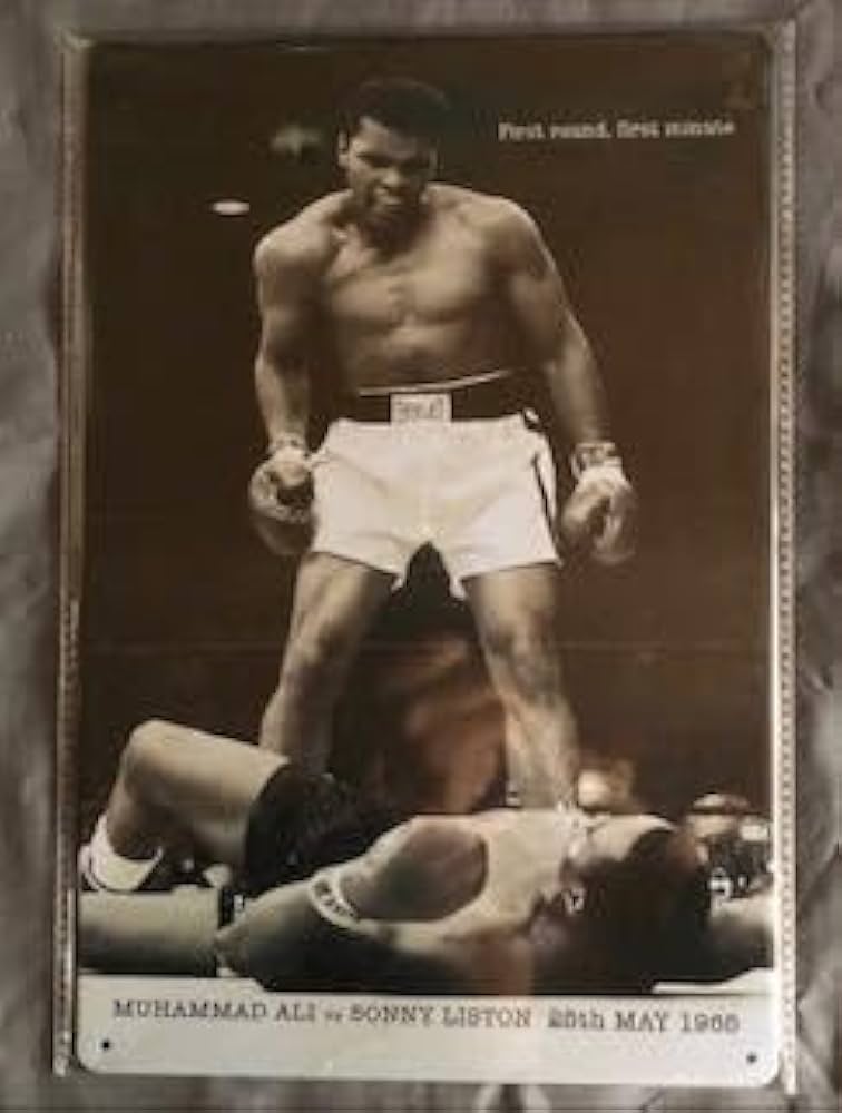 モハメドアリ　　ブリキの看板 ブリキ看板 モハメド・アリ