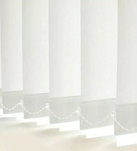 Made To Measure Premium White Vertical Blind Replacement Slats 89mm(3.5