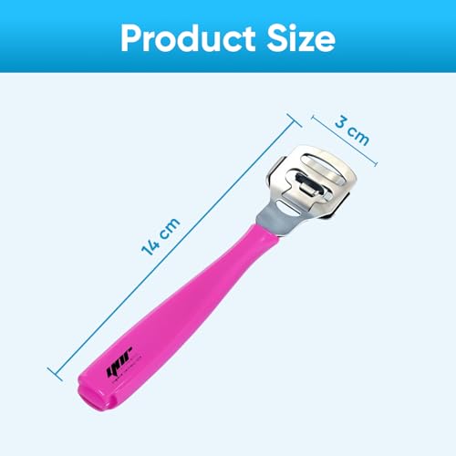 Image of YNR Callus Remover for Feet - Foot File Corn & Callus Remover, Pedicure Tool Includes 10 Replacement Heads, Heel Scrubber & Scraper, Corn Remover for Feet | (Pink)
