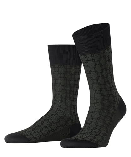 FALKE Herren Socken Artwork Tie M So Baumwolle gemustert 1 Paar, Schwarz Black 3000, 43-44