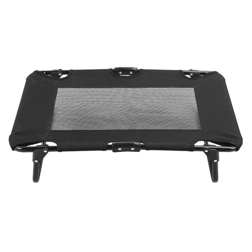Lit surélevé pour chien AMONIDA pliable avec pinces antidérapantes noir - 7