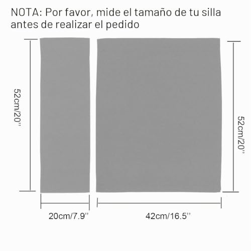 Miniatura 2 de Stay Gent 2 Juegos Directores Sillas Reemplazo Lona Asiento Taburete Directors Chair Replacement Covers, Gris