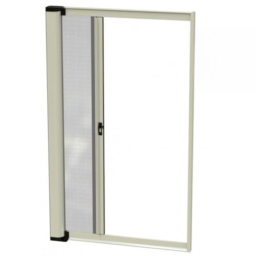 Zanzariera Laterale su Misura con Richiamo a Molla e Chiusura Magnetica | Guida Calpestabile | Rete in fibra di vetro | Struttura in Alluminio Vari Colori