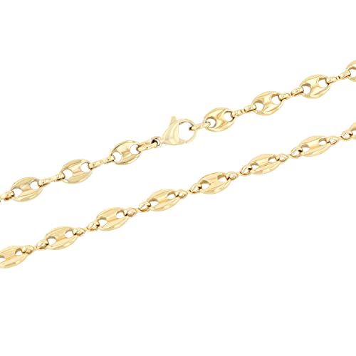 Men's Stainless Steel 6.5mm Flat Mariner Link Chain Necklace - Choice of Length and Color4