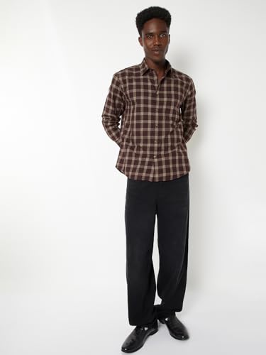 Max Store Max Men Burgundy Checked Shirt - Image 5