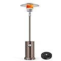 SMUG 48,000 BTU Propane Heater Outdoor Patio Heaters with Sand Box, Patio Heater Deck Porch for Outdoor Use Camping Backyard Commercial with heels, Double-Layer Stainless Steel Burner, 87" H