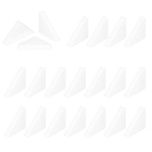 Image of uxcell 60Pcs Triangle Glass Corner Protector, 0.31 x 1.38 Inch Plastic Glass Table Corner Protector Transport Corner Guard for Glass, Ceramics, Wood, and Steel(Right Angle, Clear)