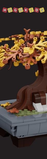 Miniatura 4 de HOGOKIDS Juego de construcción de flores de cerezo  Juguete de bloque de construcción de árbol bonsái de 4 estaciones, 584 piezas, colección