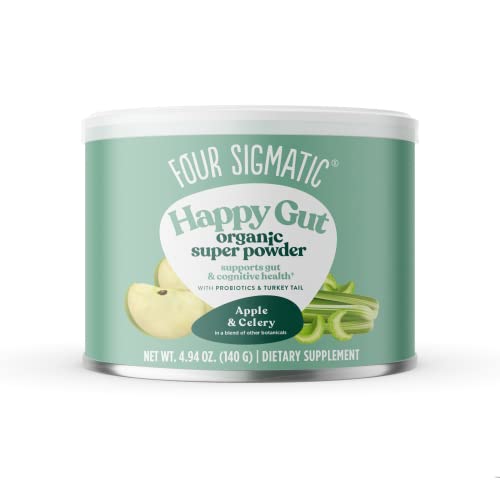 Four-Sigmatic-Gut-Health-Super-Powder-Organic-Green-Superfood-Powder-with-Probiotics-and-Prebiotics-Organic-Greens-Powder-Blend-Apple-Celery-Super-Greens-Powder-Drink-Mix-494-oz