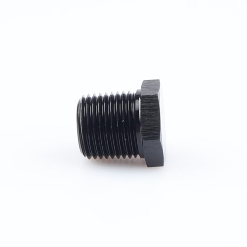 Prise mâle 1/2 NPT aluminium noir adaptateur fileté AN933-1/2_BK