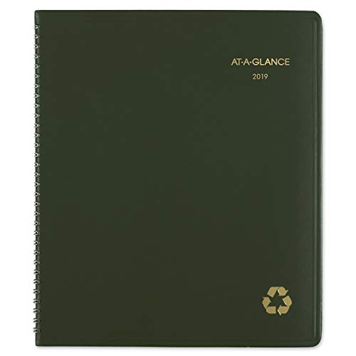At-A-Glance 2019-2020 Monthly Planner, 9" X 11", Large, Recycled, Green (70-260G-60) #TOP23