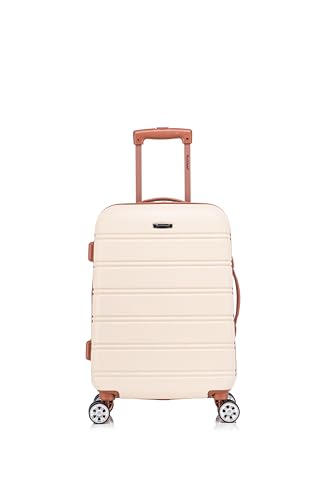 Image of Rockland Melbourne Hardside 2 Piece Expandable Spinner Wheel Luggage Set, Carry-On 20 inch and Tote 14 inch, White