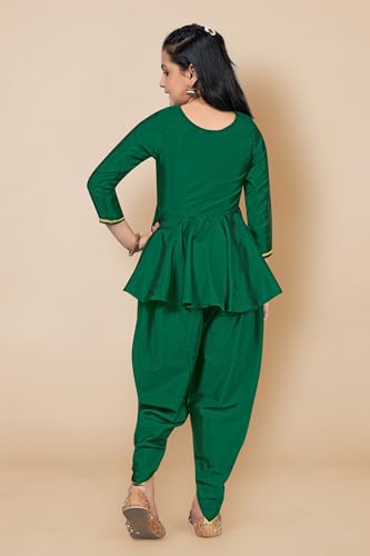Image of Fashion Dream Girls Cotton Blend Printed Salwar Suit Set|Kids Kurta & Dhoti|Ethnic Wear|Sharara Set