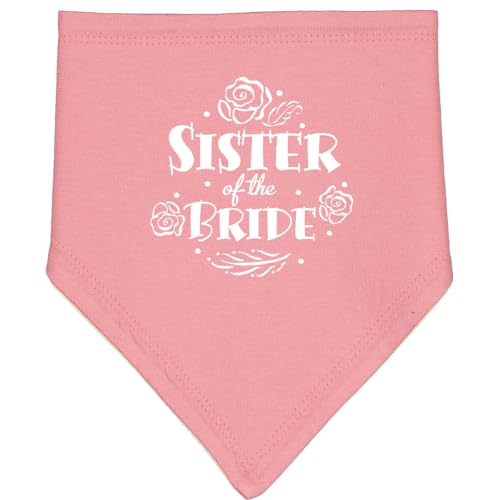 inktastic Sister Of the Bride- Roses and Leaves Baby Bandana Bib