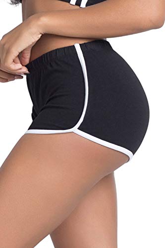 Womens Cotton Dolphin Shorts Small Black