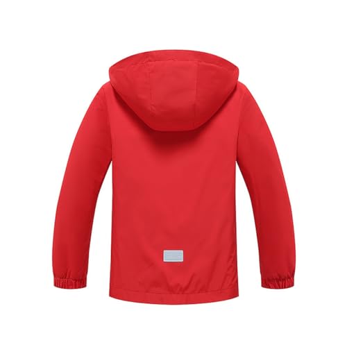 Boys Girls Hooded Fleece Lined Raincoat Rain Jacket Kids Rainproof Lightweight Windbreakers Raincoats2