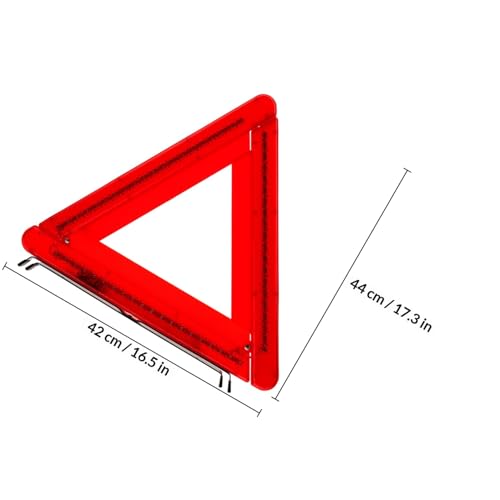 Triangle d'avertissement pliable LED puissant avec support stable en ABS - 2