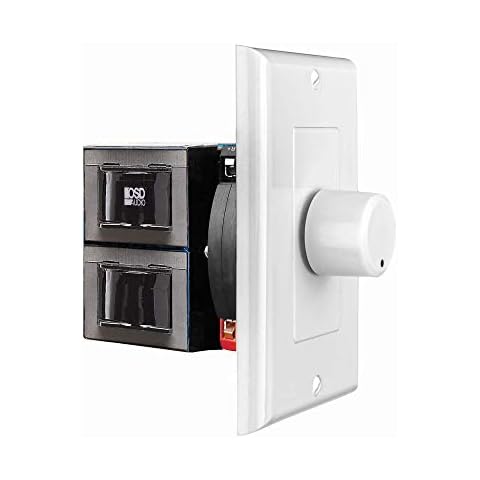 OSD 100W in Wall Volume Control Impedance Matching for Home Speakers, Rotary Knob White SVC100 Cover
