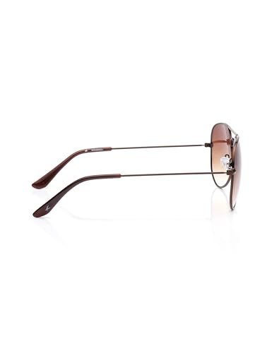 Image of Fastrack Tees Brown Aviator Sunglasses for unisex
