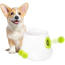 AFP Automatic Ball Launcher Dog Ball Thrower Machine Interactive Hyper Fetching Toy for Large Dogs, 3 Tennis Balls Included, Max Version
