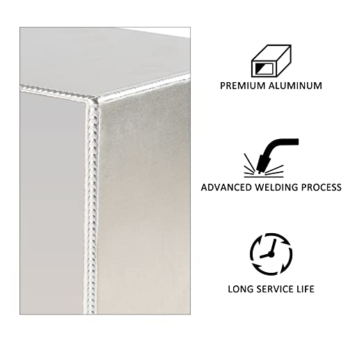 GSTP Universal 17 Gallon 64L Fuel Cell Tank Aluminum with Cap and Level Sender Polished Silver