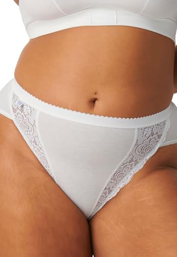Sloggi - Bragas Chic Tai para mujer, pack de 2 pares, Color blanco., 40