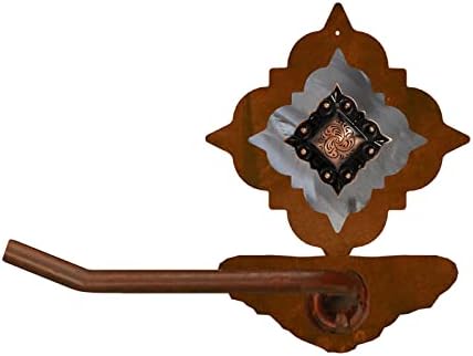BLACK FOREST DECOR Diamond Copper Berry Toilet Paper Holder, Bathroom Hardware, 10" W x 4" D x 8 1/2" H