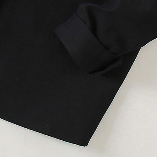 Camiseta infantil infantil de manga comprida com botões e gola redonda de algodão manga longa básica