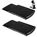 Multiuse Kitchen Caddy Sliding Coffee Maker Tray Mat,Countertop Storage for Blender Toaster Kitchen Appliances-12" Premium BPA Free Base Sliding Shelf with Smooth Rolling Wheels|2 Pack (Black, 2)
