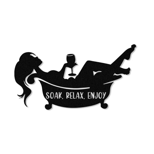 Duckbe Personalized Metal Wall Art, Farmhouse Bathroom Decor, Custom Name