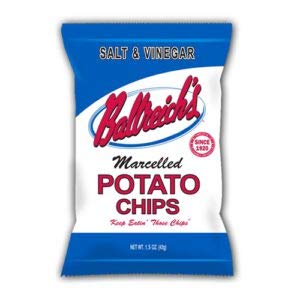 Ballreich Snack Food Company Marcelled Potato Chips (Salt & Vinegar), 1.5oz (Pack of 24)