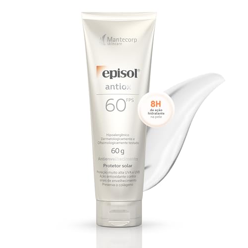Mantecorp - Protetor Solar Episol FPS 60 Antiox- Ação Antienvelhecimento e Alta Proteção - Toque Seco e Hidratação - 60ml