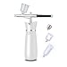 FATUXZ Rechargeable handheld wireless Airbrush Set with Portable Mini Air Compressor Ink Cup Spray Pen for MakeupTattoo Nail Art Face Paint Cake Deraction Coloring Model(5ML,20ML,40ML Capacity Cup)