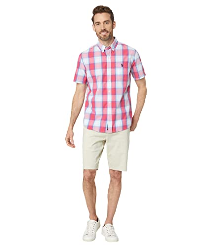 Chemise tissée à carreaux U.S. Polo Assn. à manches courtes pour homme