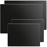 Hacaroa Schneidebrett aus gehärtetem Glas für Küchentheke, schwarze Schneidebretter mit...